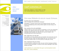 Screenshot der Website naef-websites.ch